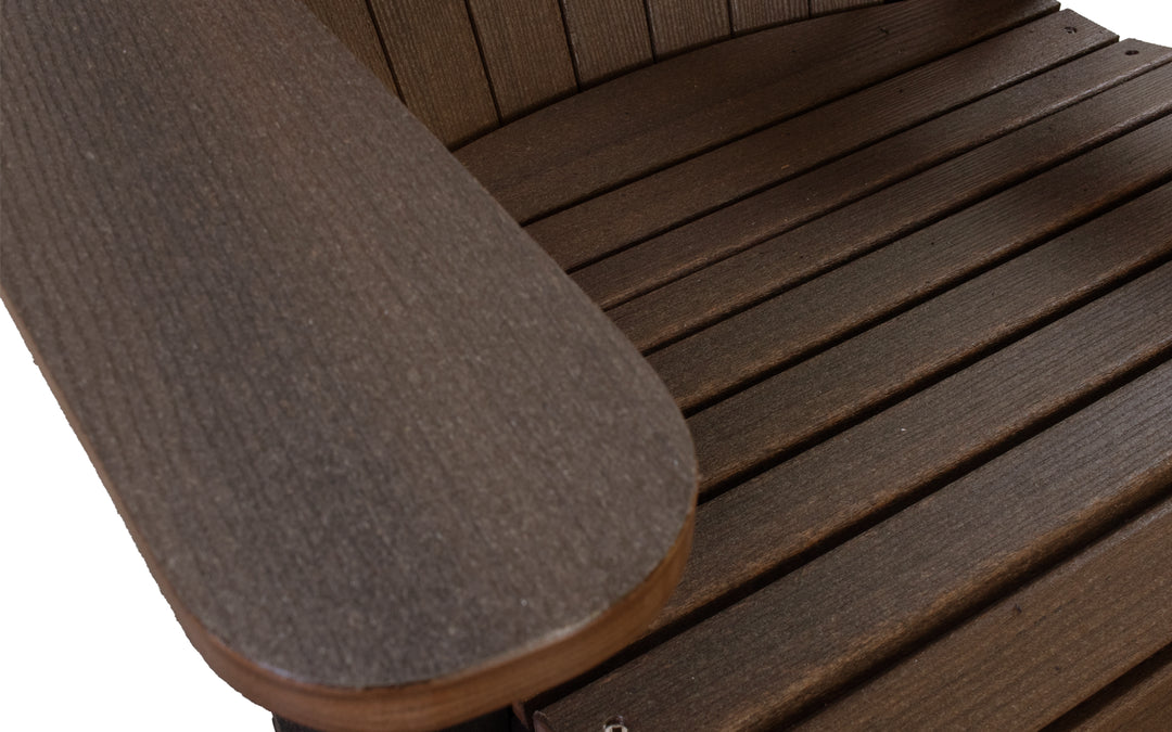 Outdoor Swivel Glider - Brazil Walnut & Black