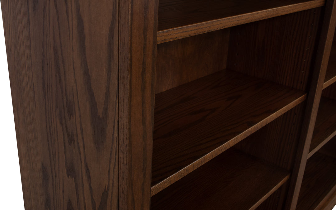 Oak Double Bookcase