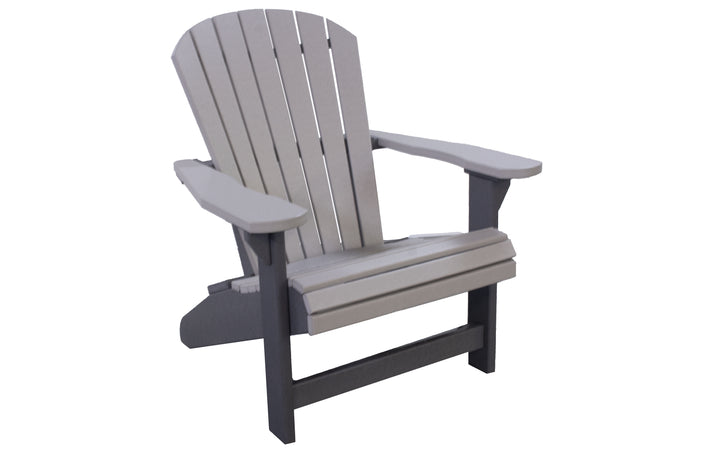 Outdoor Folding Adirondack - Light Grey & Charcoal