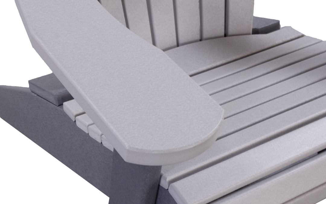 Outdoor Folding Adirondack - Light Grey & Charcoal