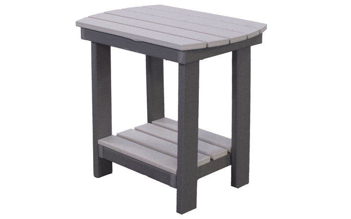 Outdoor End Table - Light Gray & Charcoal