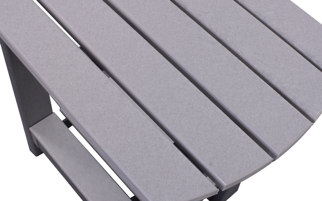 Outdoor End Table - Light Gray & Charcoal
