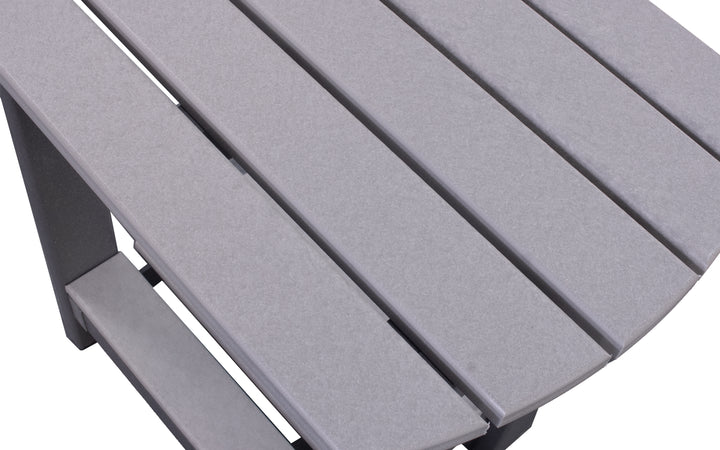 Outdoor End Table - Light Gray & Charcoal