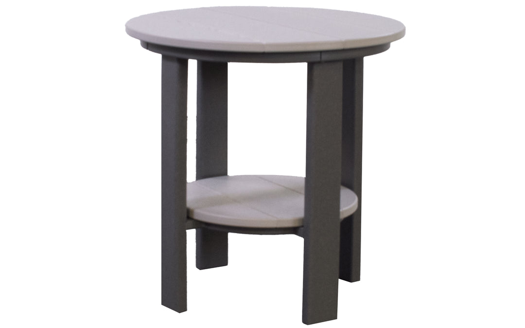 Outdoor End Table - Light Gray & Charcoal