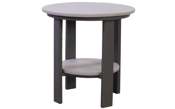 Outdoor End Table - Light Gray & Charcoal