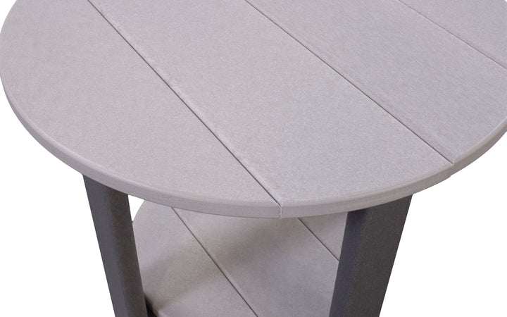 Outdoor End Table - Light Gray & Charcoal