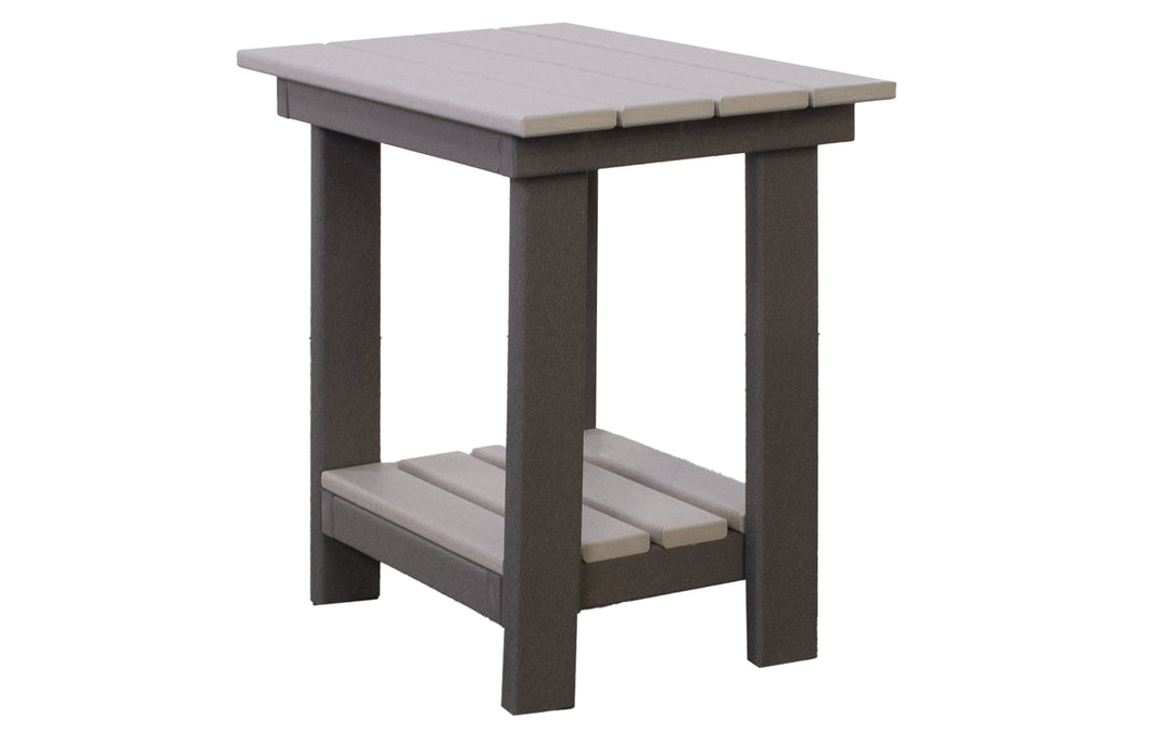 Outdoor End Table - Light Gray & Charcoal