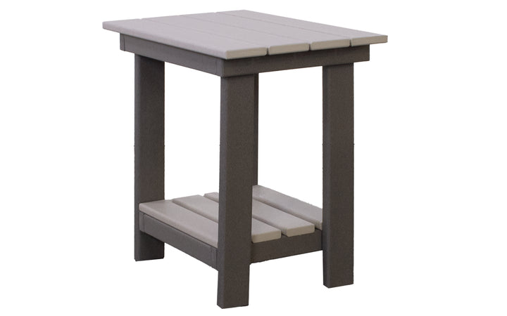 Outdoor End Table - Light Gray & Charcoal