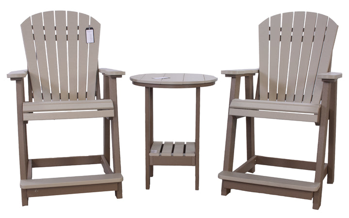 3 Piece Balcony Set - Weatherwood & Sand