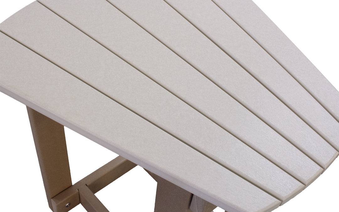 Outdoor End Table - Weatherwood & Sand