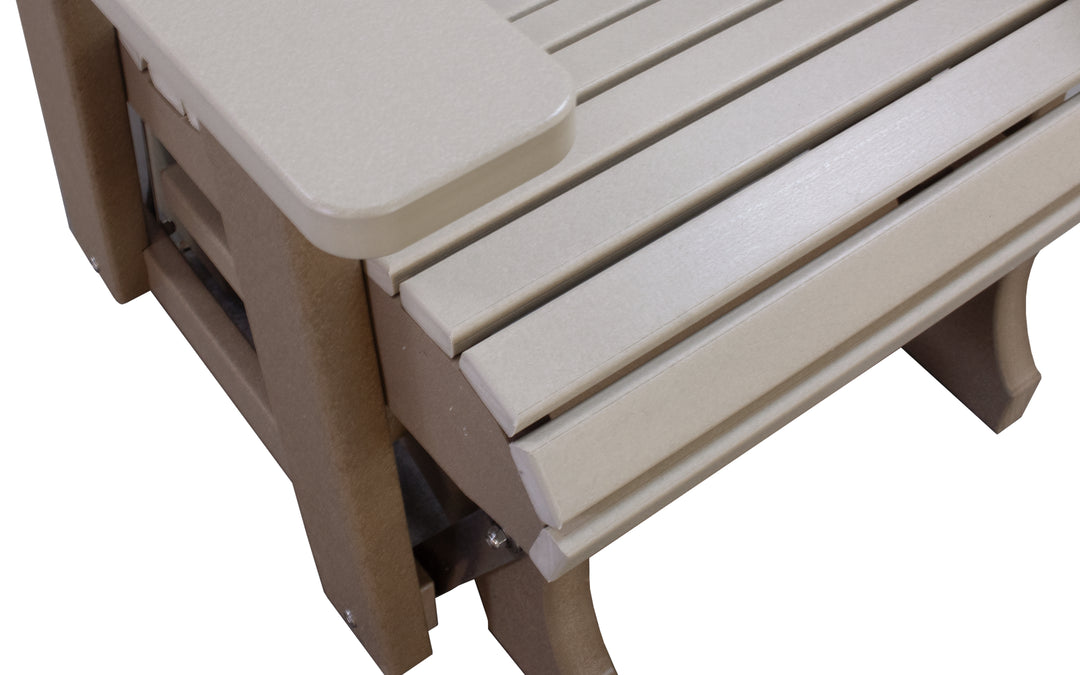 Outdoor Glider - Weatherwood & Sand