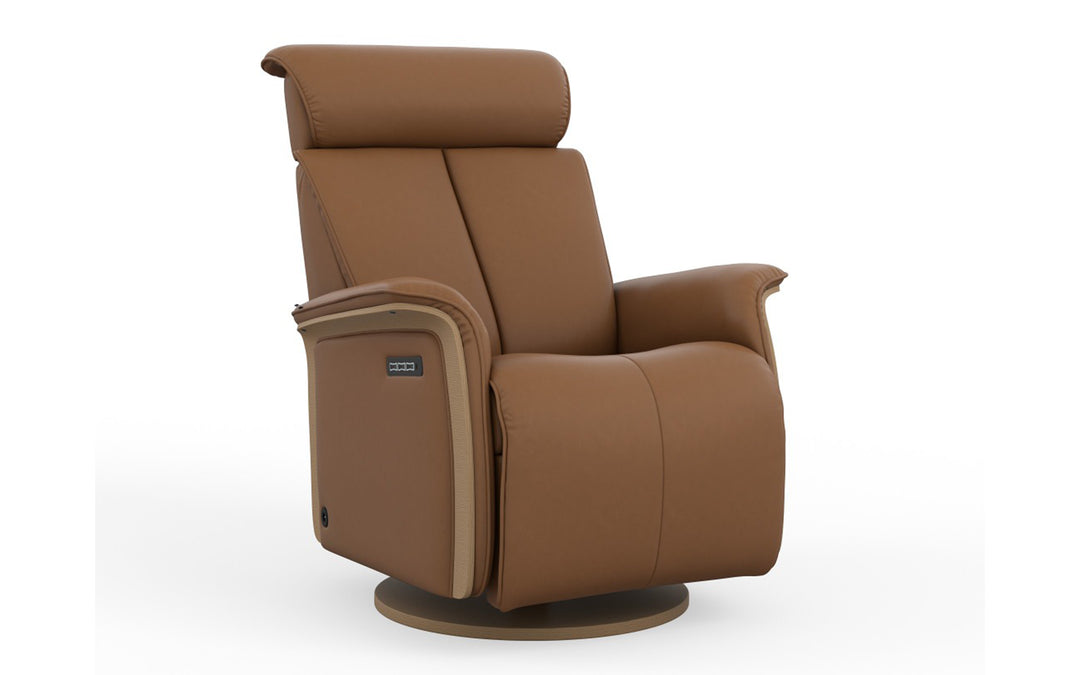 Fjords Jewel Large Leather Swivel Power Recliner