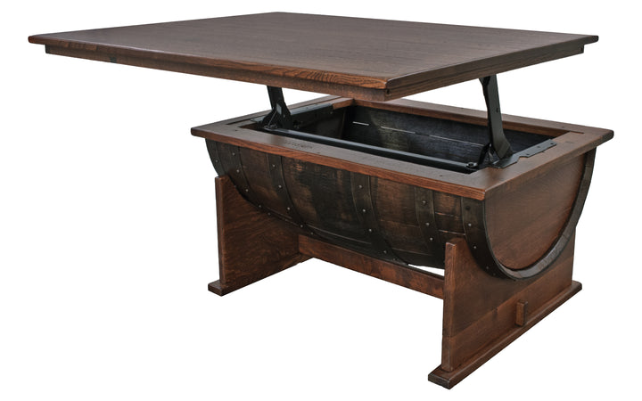 Barrel Lift Top Coffee Table