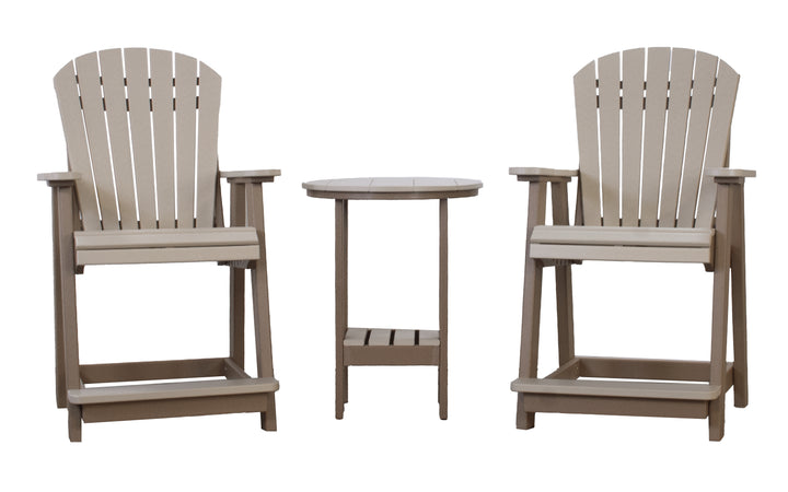 3 Piece Balcony Set - Weatherwood & Sand
