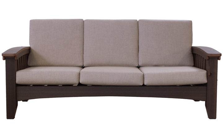 Outdoor Cushioned Sofa- Brazil Walnut & Cast Ash