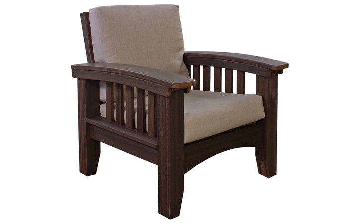 outdoor Cusioned Chair - Brazil Walnut & Cast Ash