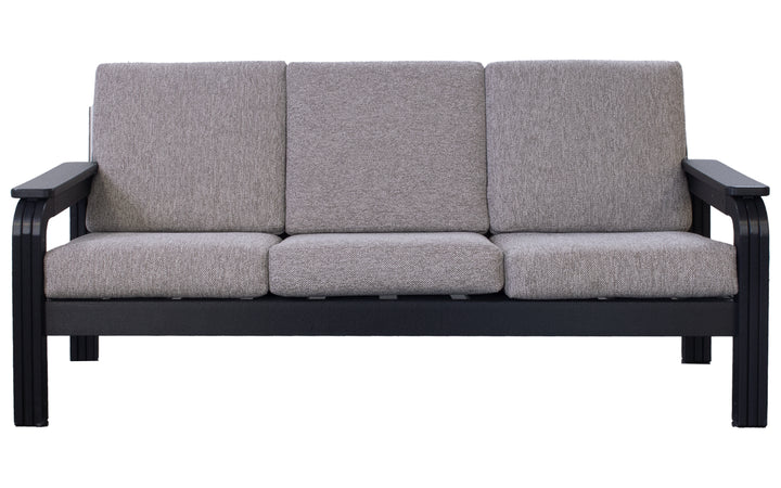 Outdoor Cushioned Sofa - Black & Blue Point Cement