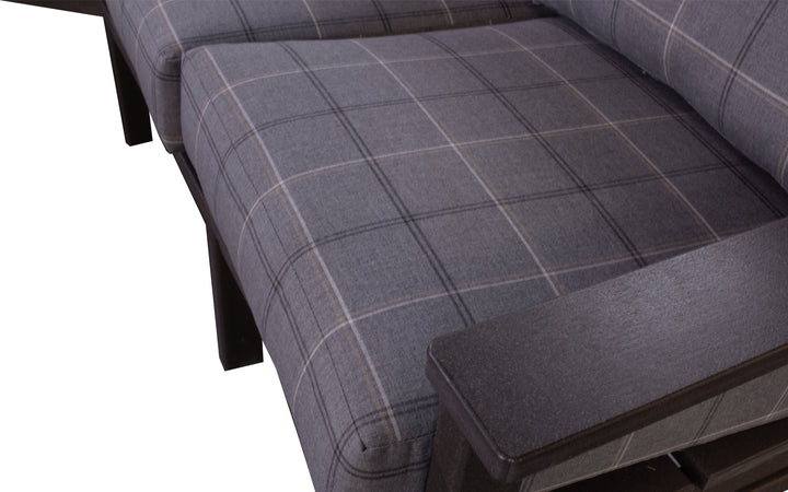 Outdoor Cushioned Sectional - Coffee & Paradigm Stone