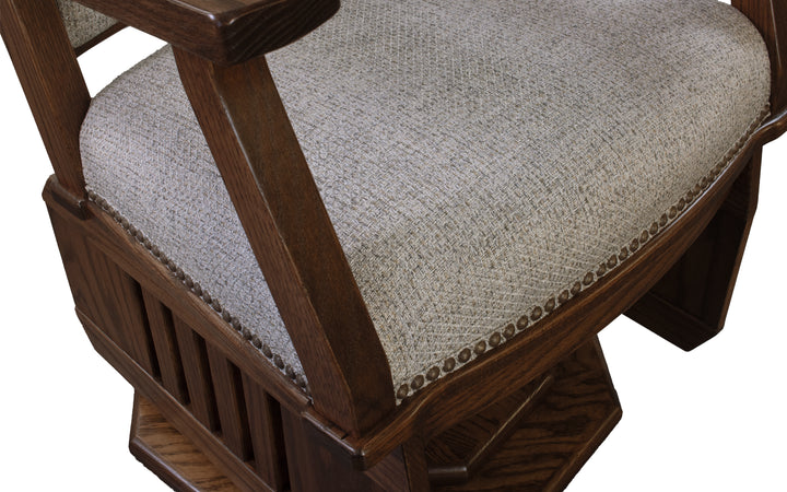 Oak & Fabric Swivel Glider