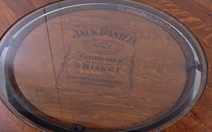 Rustic Quartersawn White Oak Barrel Pub Table