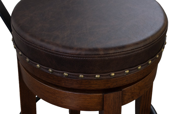 Rustic Quartersawn White Oak Counter Swivel Stool