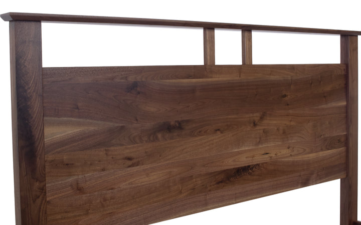 Rustic Walnut Queen Bed