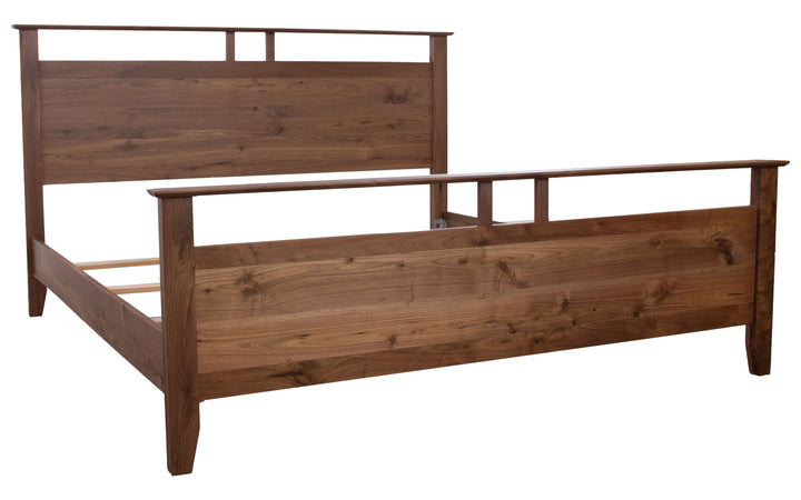 Rustic Walnut King Bed