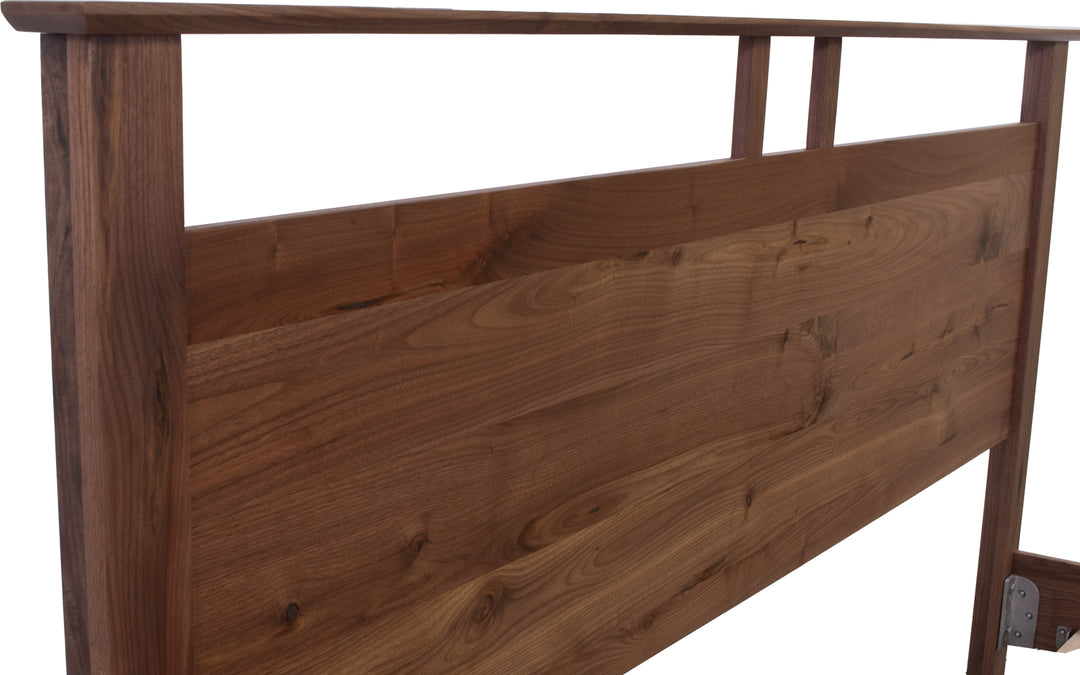 Rustic Walnut King Bed