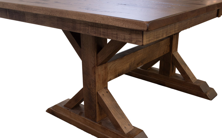 Rough Sawn Rustic Hickory Dining Table