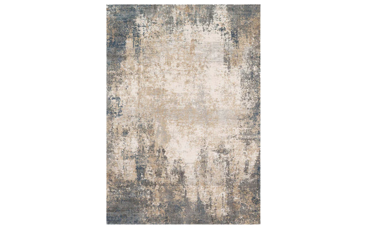 Loloi Teagan Collection Ivory & Mist 7.11 x 10.9 Area Rug