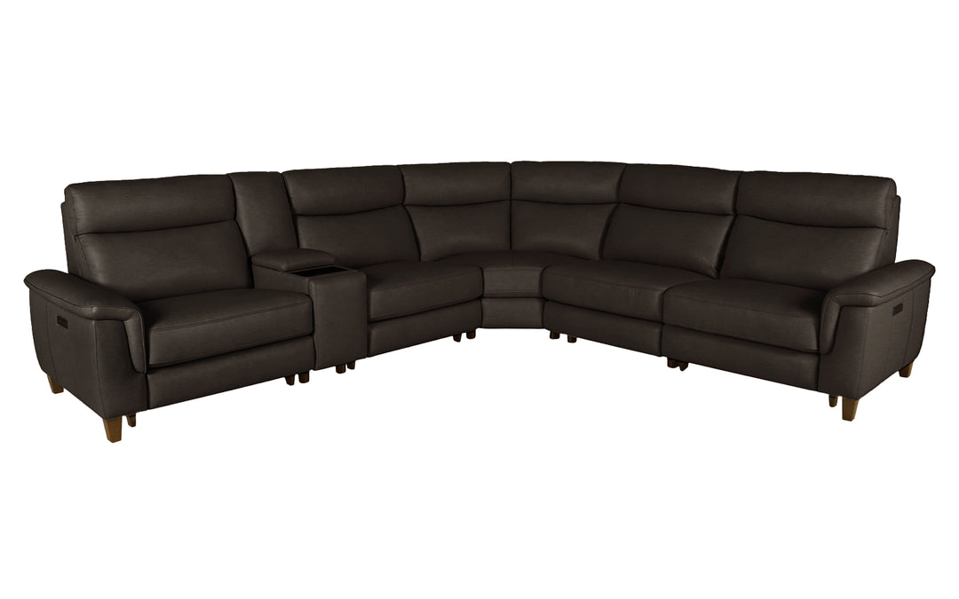 InMotion Leather Pierce Power Reclining Sectional