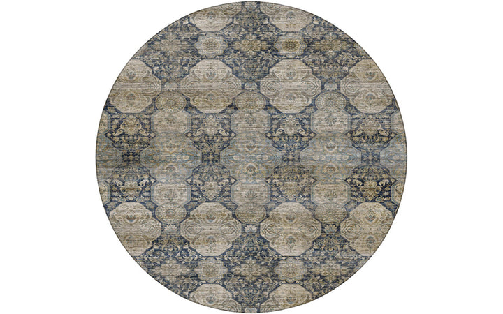 Dalyn Aristo Collection Navy 8 x 8 Round Area Rug