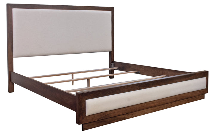 Sap Cherry & Upholstered King Bed