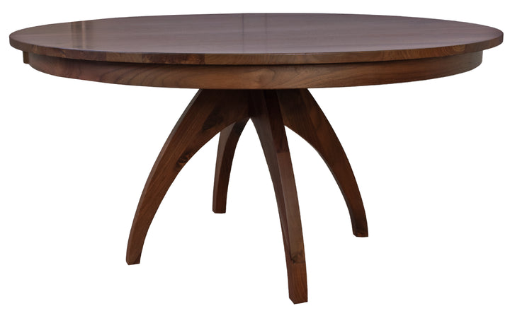 Rustic Walnut Trek Round Dining Table