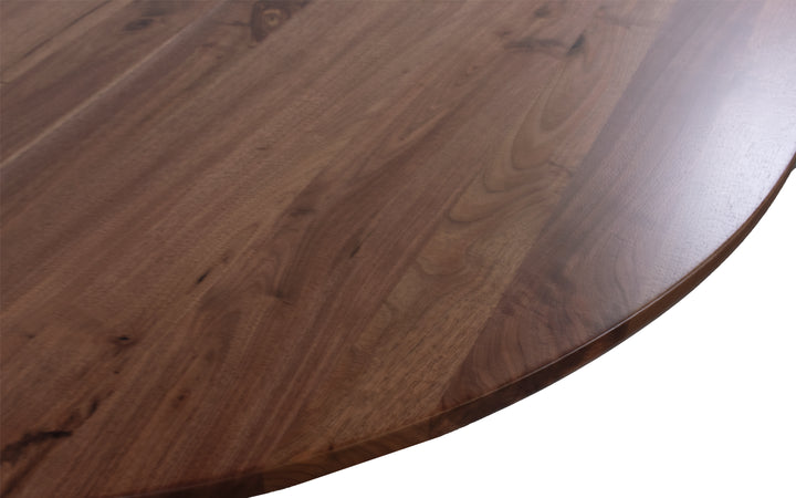 Rustic Walnut Trek Round Dining Table