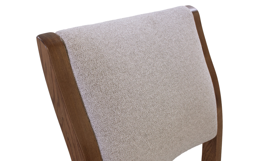 Hickory & Upholstered Dining Chair