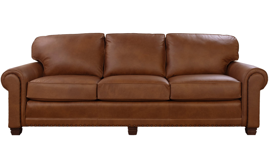 Leather Smith Brothers Sofa