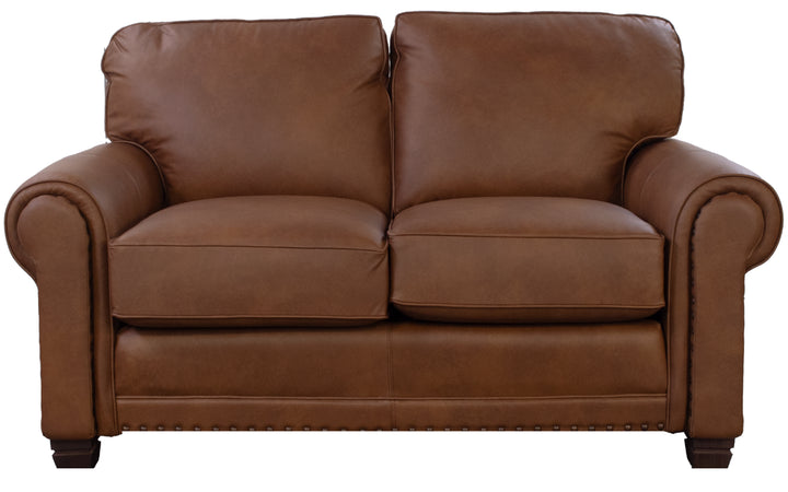 Smith Brothers Leather Loveseat