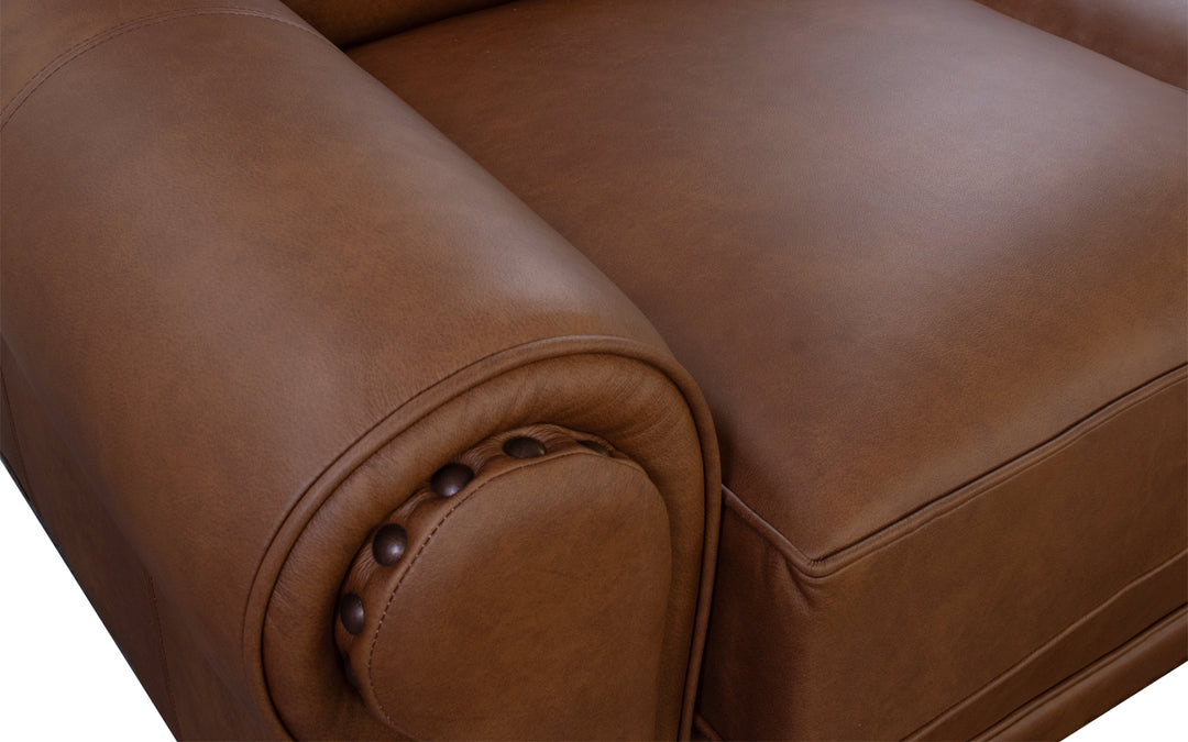 Smith Brothers Leather Loveseat