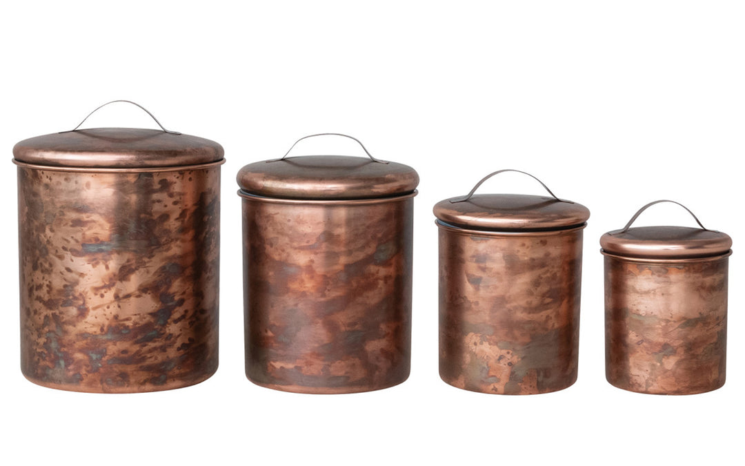 Copper Canasters - Set of 4