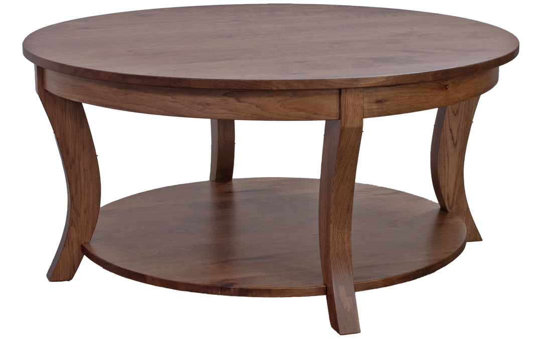 Rustic Hickory Round Coffee Table