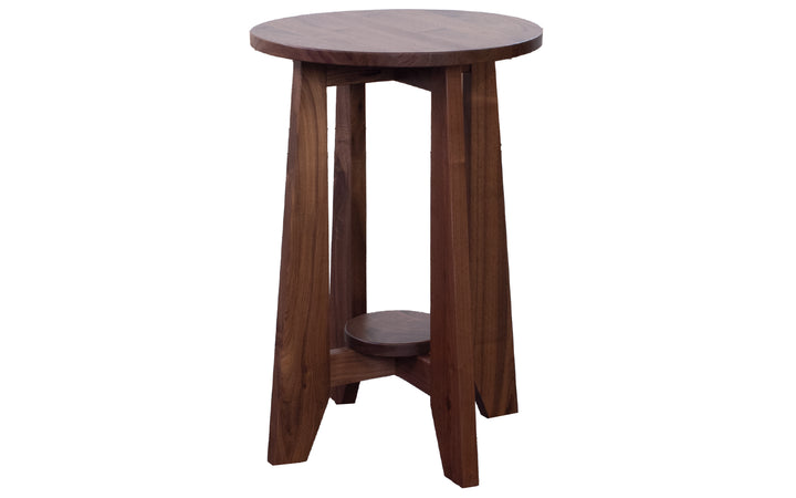 Rustic Walnut End Table