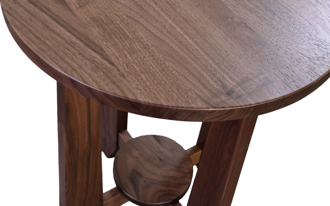 Rustic Walnut End Table