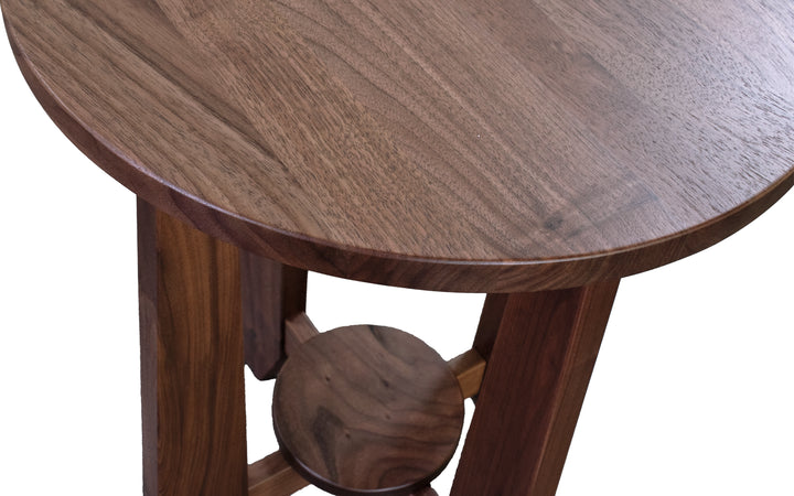 Rustic Walnut End Table