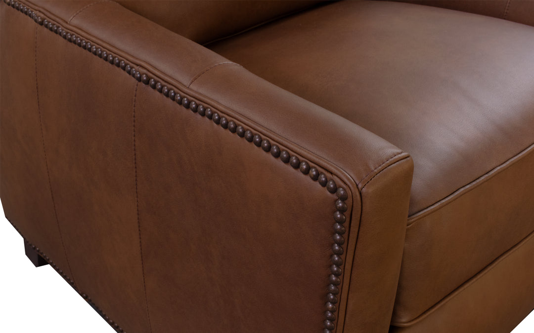 Smith Brothers Leather Push-Back Recliner