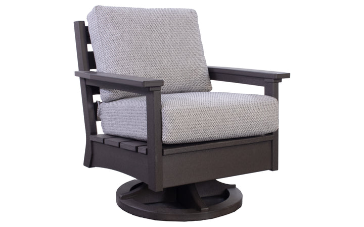 Outdoor Cushioned Swivel Rocker - Coffee & Tropicana Granite