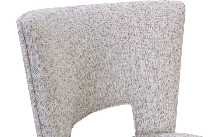 Upholstered & Brown Maple Dining Chair
