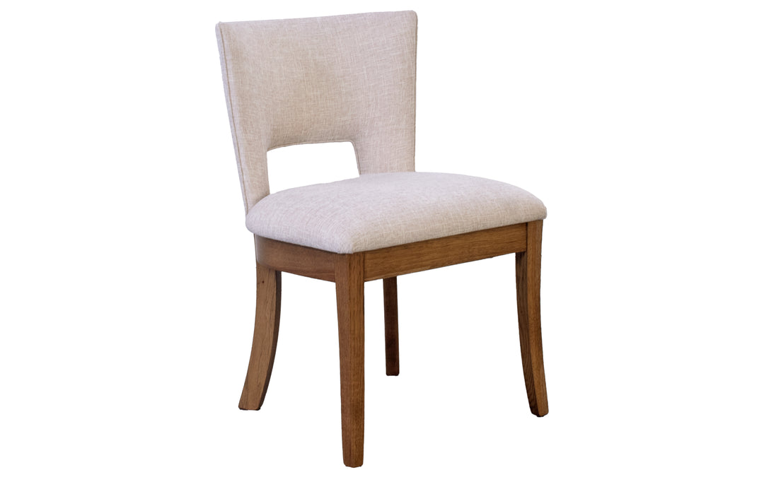 Upholstered & Rustic Hickory Dining Chair