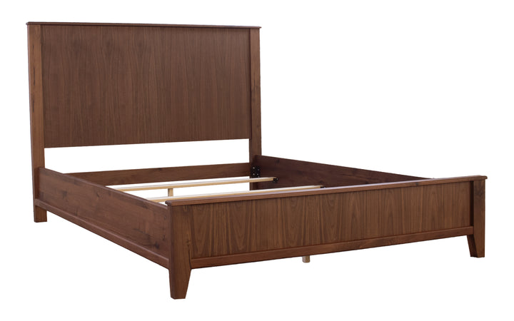 Rustic Walnut King Bed