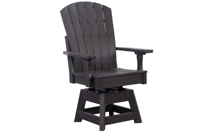 Outdoor Swivel Rocker Dining Chair - Coffee